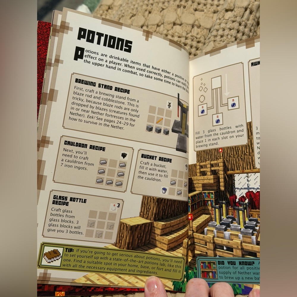 Minecraft Combat Handbook - Gold Sword on Burgundy Cover - Picture 4 of 4